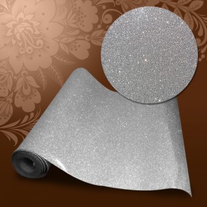 Термотрансферная пленка Glitter Серебро с блестками (50см* 1м)